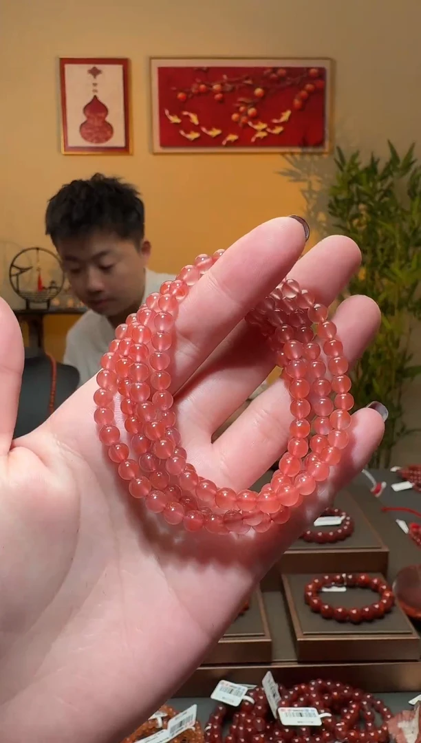 【闪购商品】南红玛瑙手链未镶嵌一条约5mm 多样性发货
