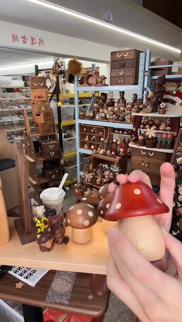 木红花梨尖头蘑菇灯