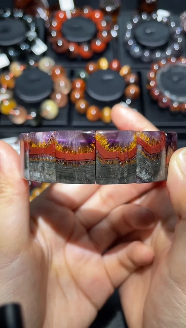 未镶嵌珠宝半成品水晶极光手牌-19