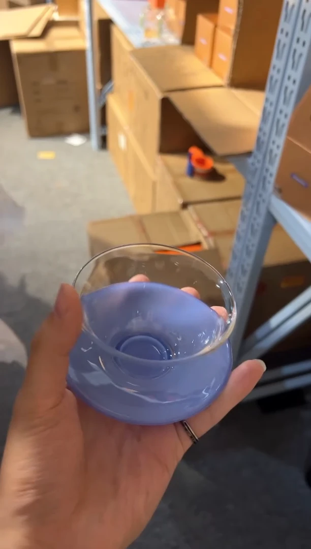 禾器-源荷盖碗-雾蓝玉+天宸茶海透明
