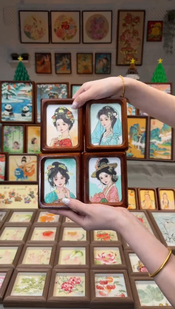 国画四大美女 手绘国画