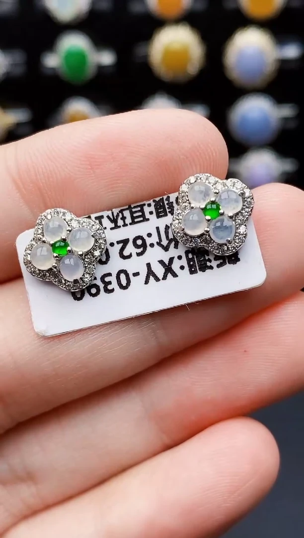 银S925镶嵌戒指翡翠4069
