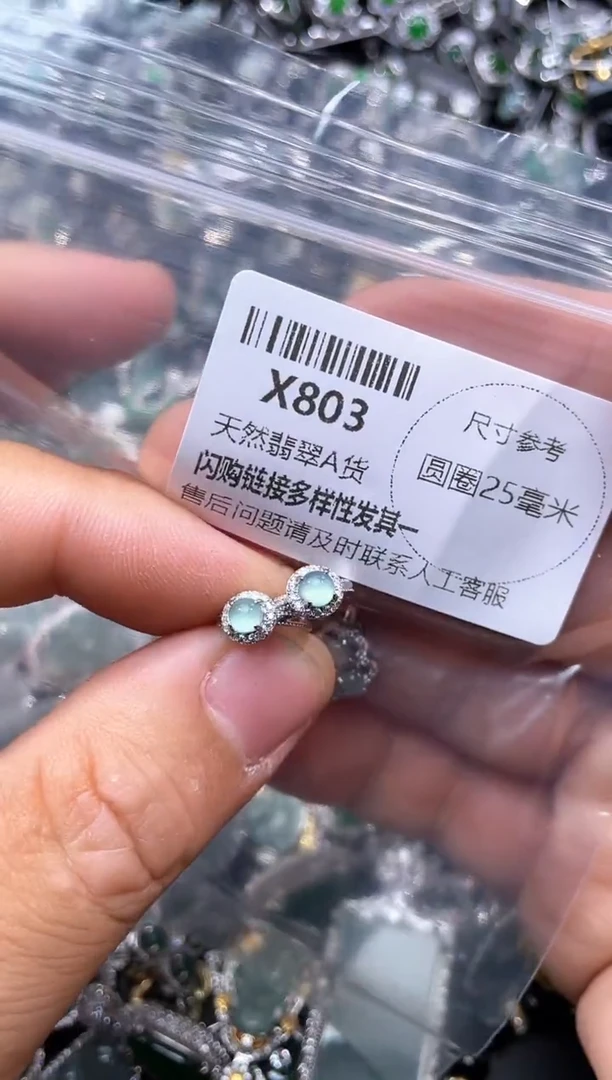 【闪购商品】翡翠颈饰未镶嵌X803耳扣