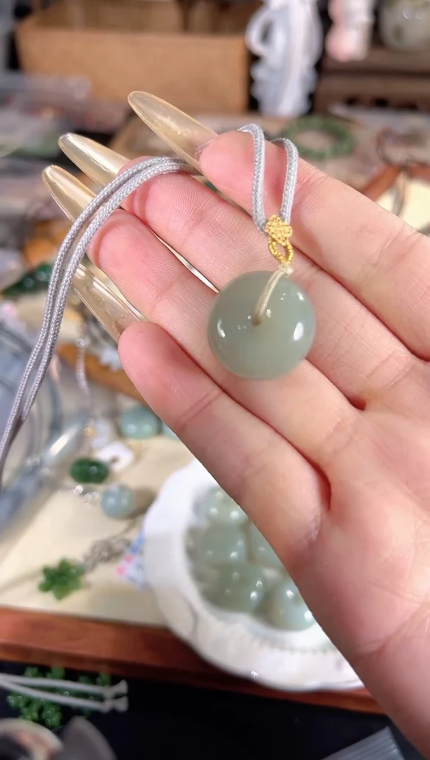 项链银S925镶嵌和田玉多样性发其一