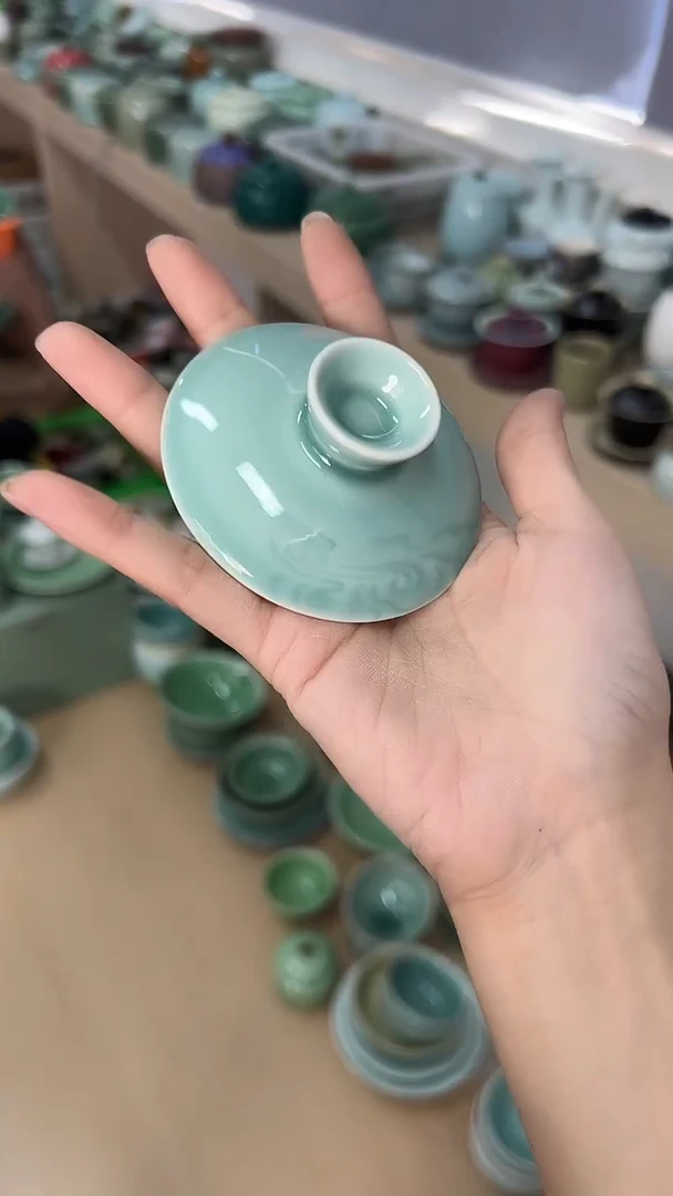 龙泉云间青瓷小米茶器