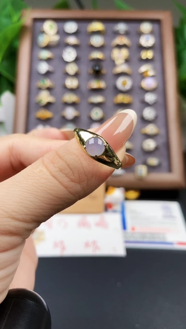 银S925镶嵌戒指翡翠12