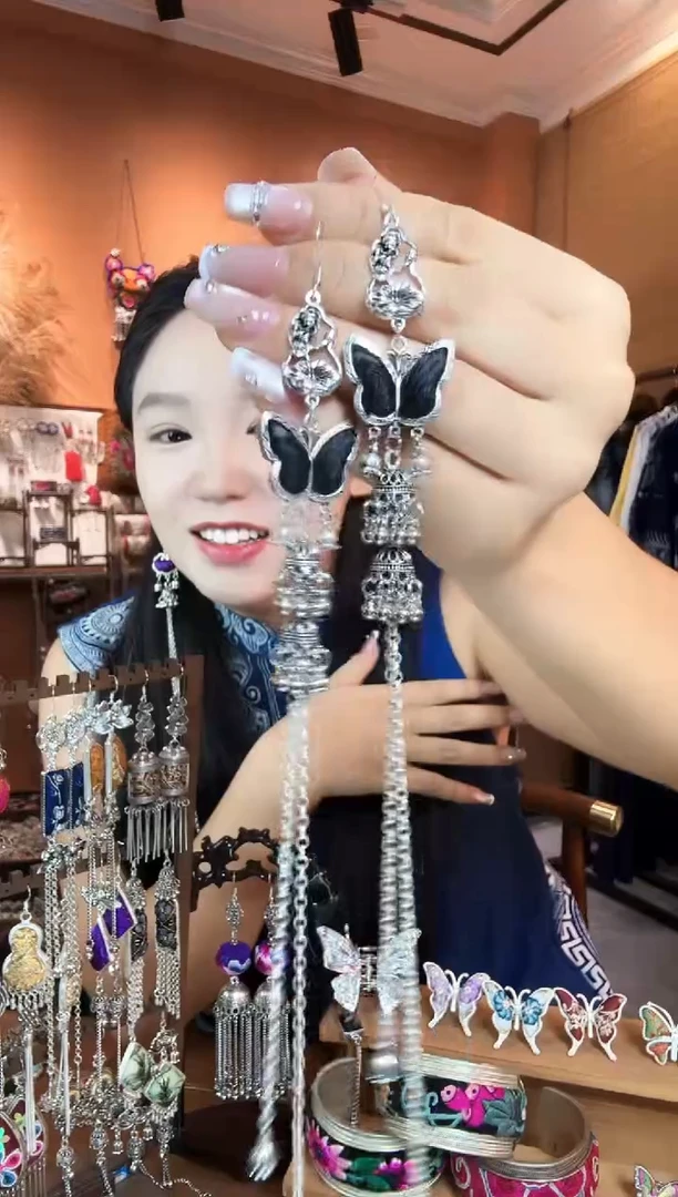 刺绣纯手工民族风耳环