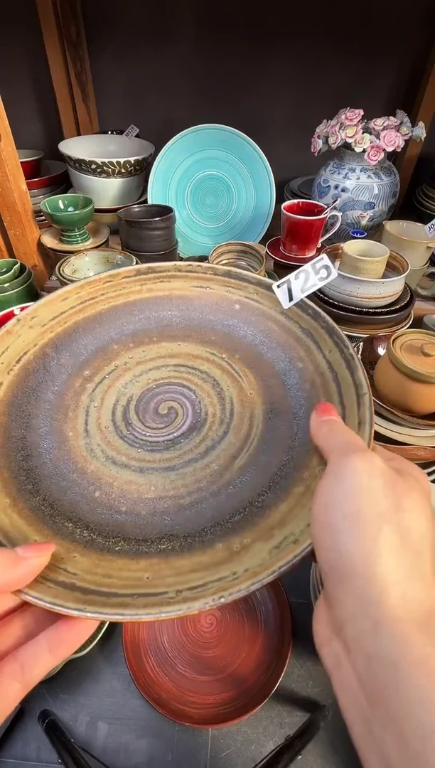 瓷片壹****?725志野手刷盘