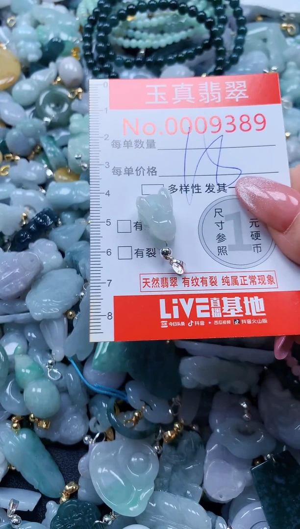 翡翠未镶嵌吊坠(不含链)9389