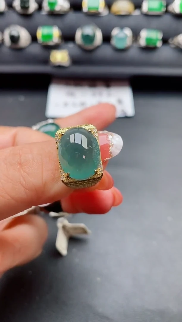 【闪购商品】翡翠戒指银S925镶嵌1111111