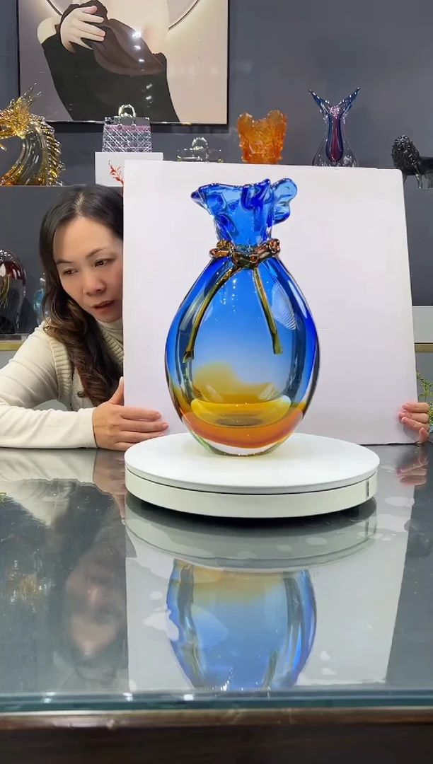 琉璃　水晶琉璃花瓶1个