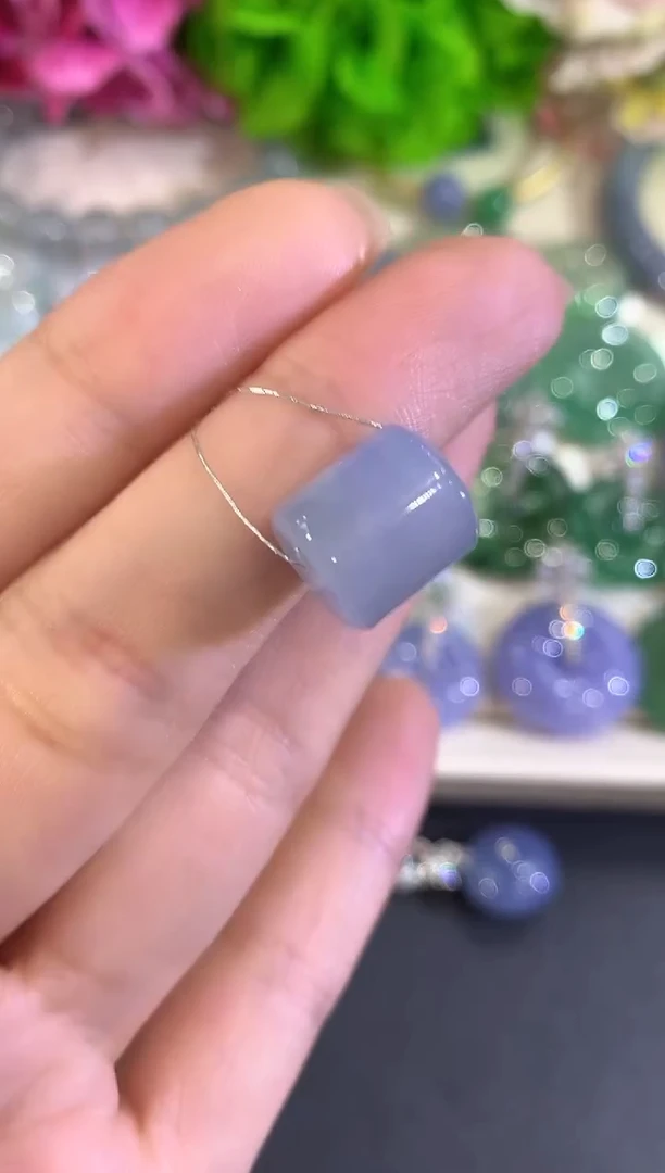 吊坠(不含链)未镶嵌翡翠a20紫货有色差