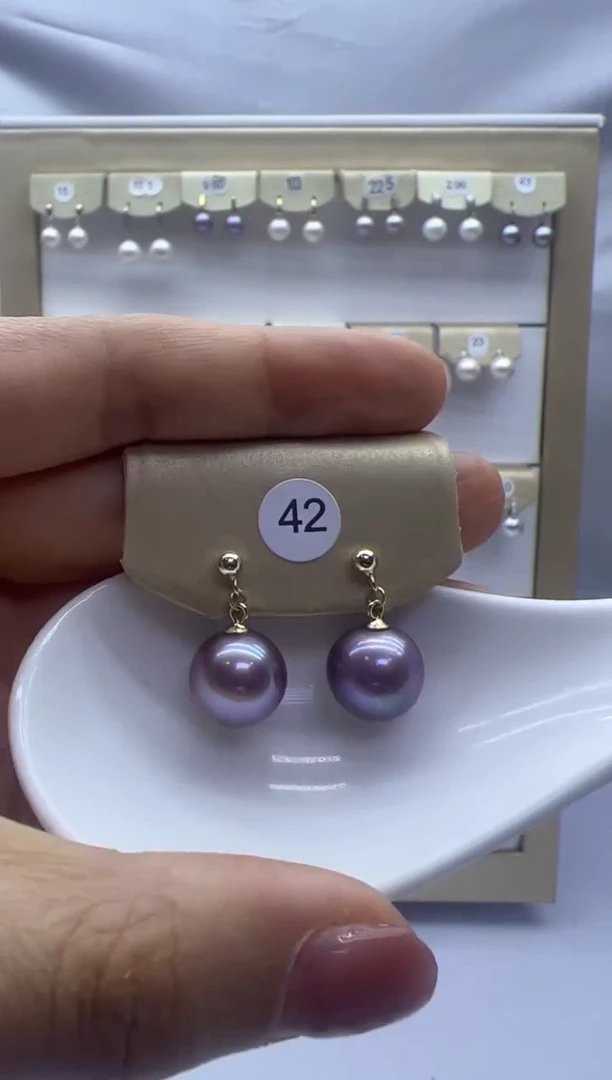 【闪购商品】淡水珍珠耳饰银S925镶嵌42