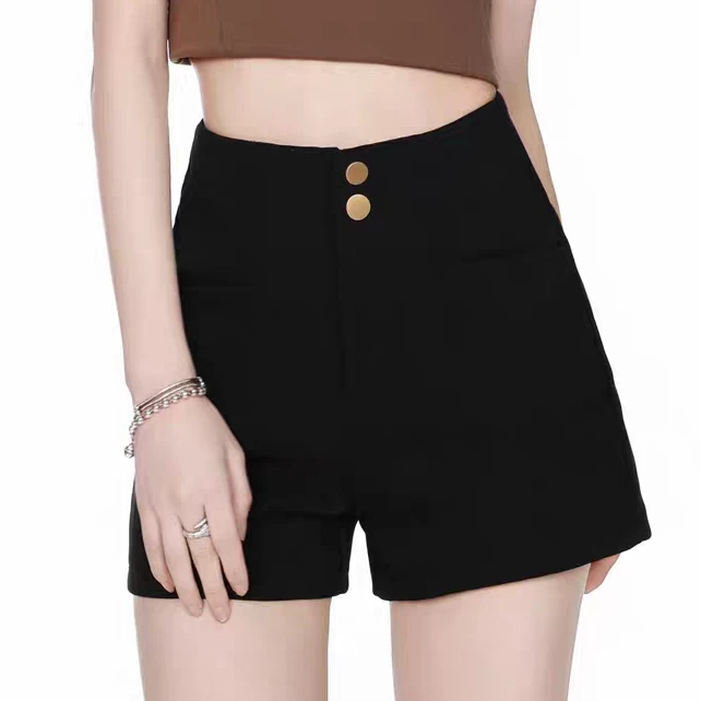 高腰黑色西装显瘦秋冬女秋季小个子外穿短裤短裤女款爆款2025新款