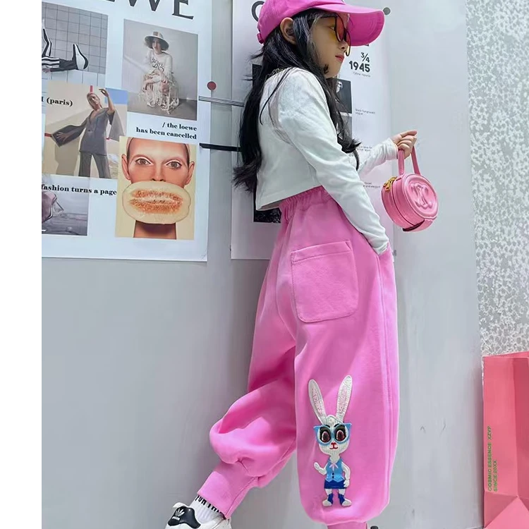 女童春秋卫裤韩版儿童运动裤休闲裤灯笼卫裤中大童女童裤子
