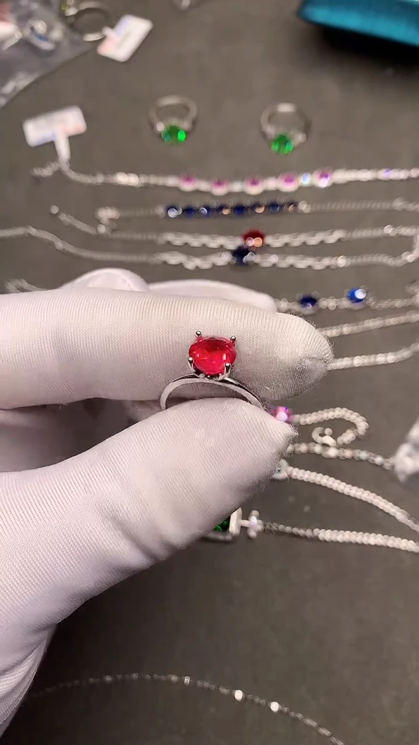 【闪购商品】红宝石戒指银S925镶嵌...........