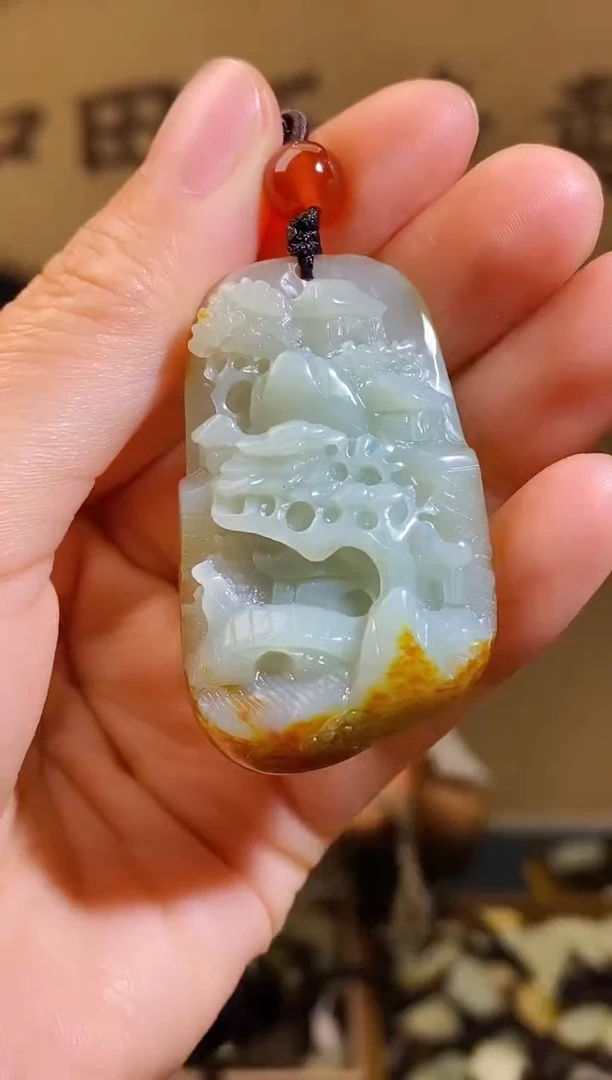 和田玉未镶嵌套链1