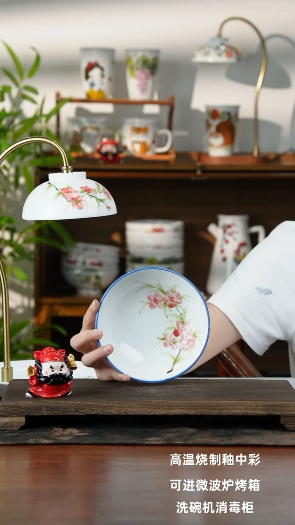 景德镇手绘釉中彩（食品级） 小胖碗