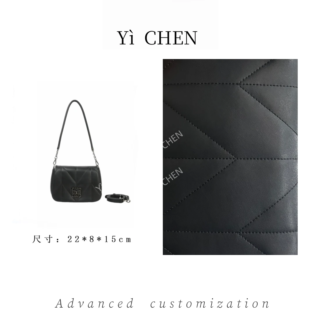 【Yì CHEN】SKL-7631-黑色 简约时尚女士新款轻奢单肩斜跨包
