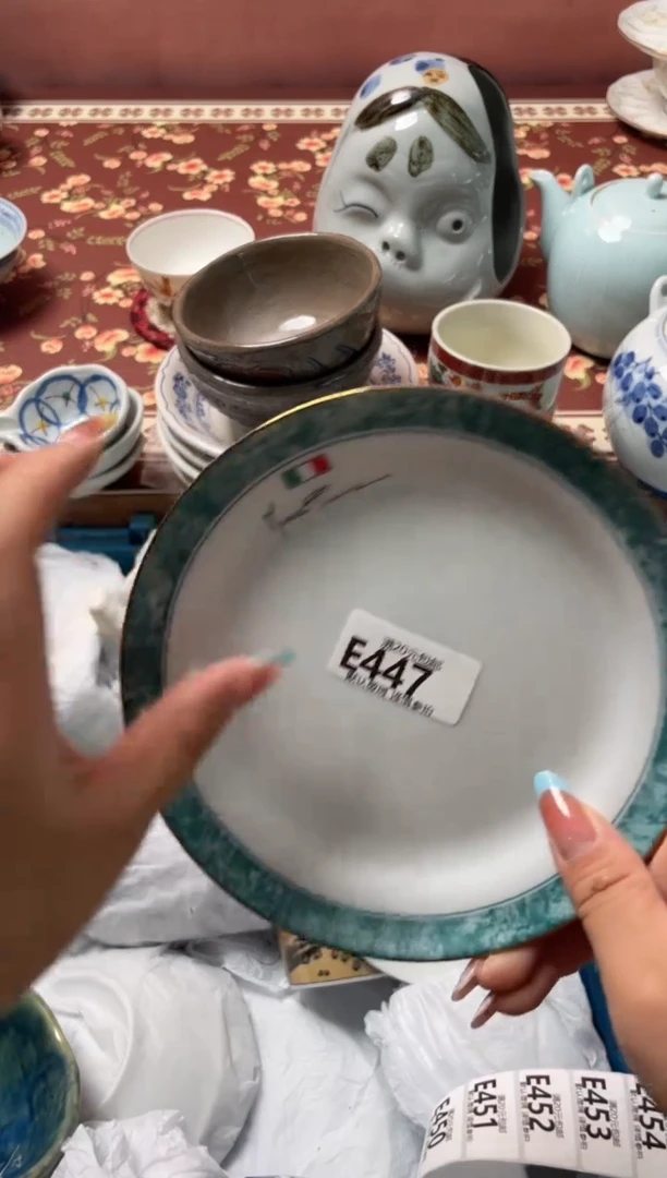 瓷片一***饭瓷器瓷器E447