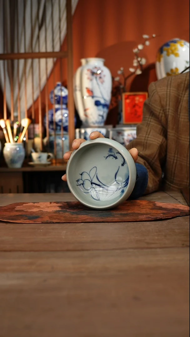 当代高温釉下彩手绘陶瓷餐具