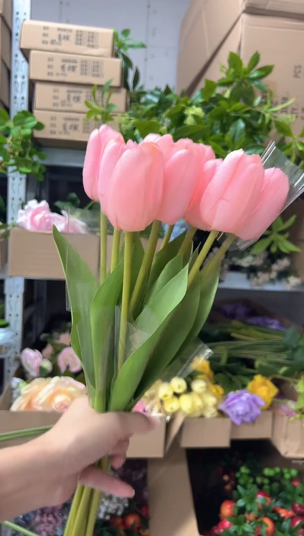 10枝粉色手感保湿郁金香