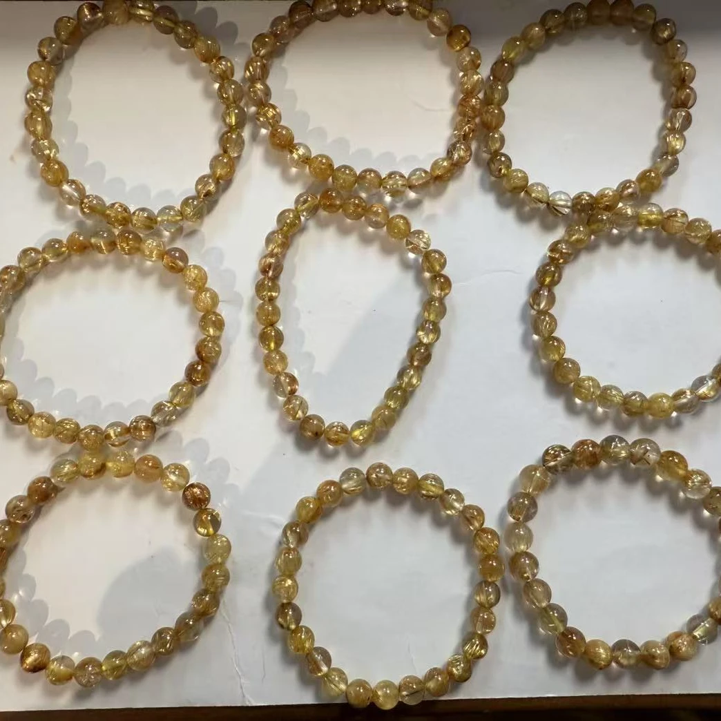 W【W7-9m板钛】富富珠宝 水晶百搭气质手串（天然珠宝多样性发其一）