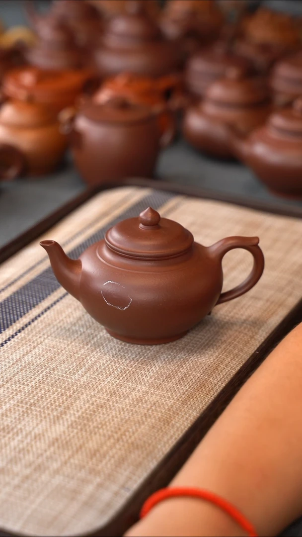 茶壶紫砂逗*玩台西紫泥微瑕笑樱220cc