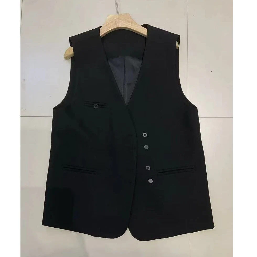 范范家  高端欧货V领中长款西装马甲8803