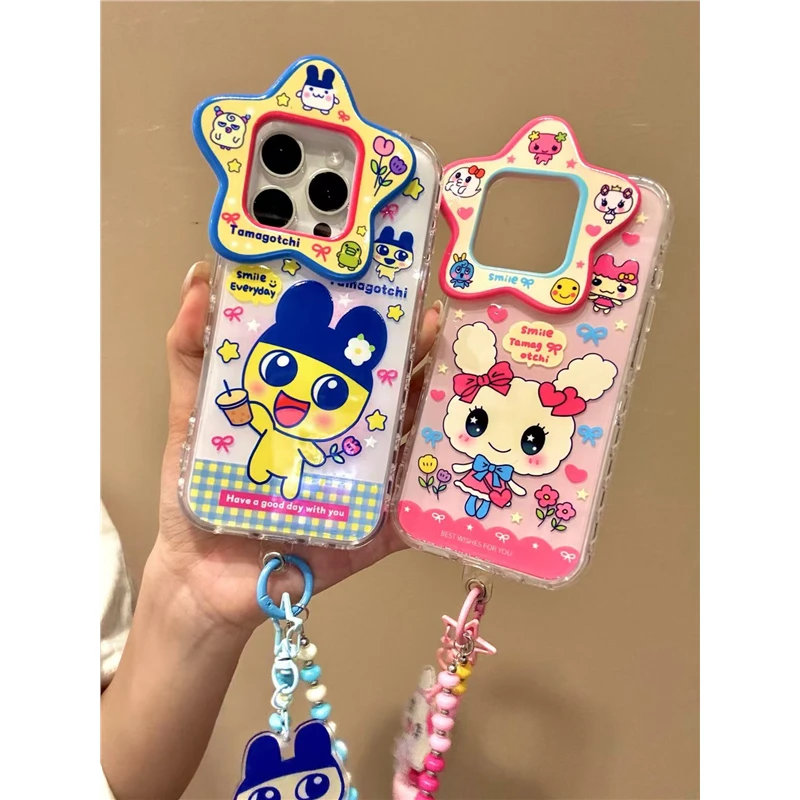 卡通星星框拓麻歌子甜心吉麻美吉适用iPhone16promax苹果15手机壳