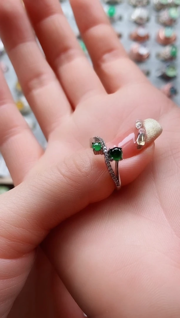 【闪购商品】翡翠戒指银S925镶嵌盘主女戒专场