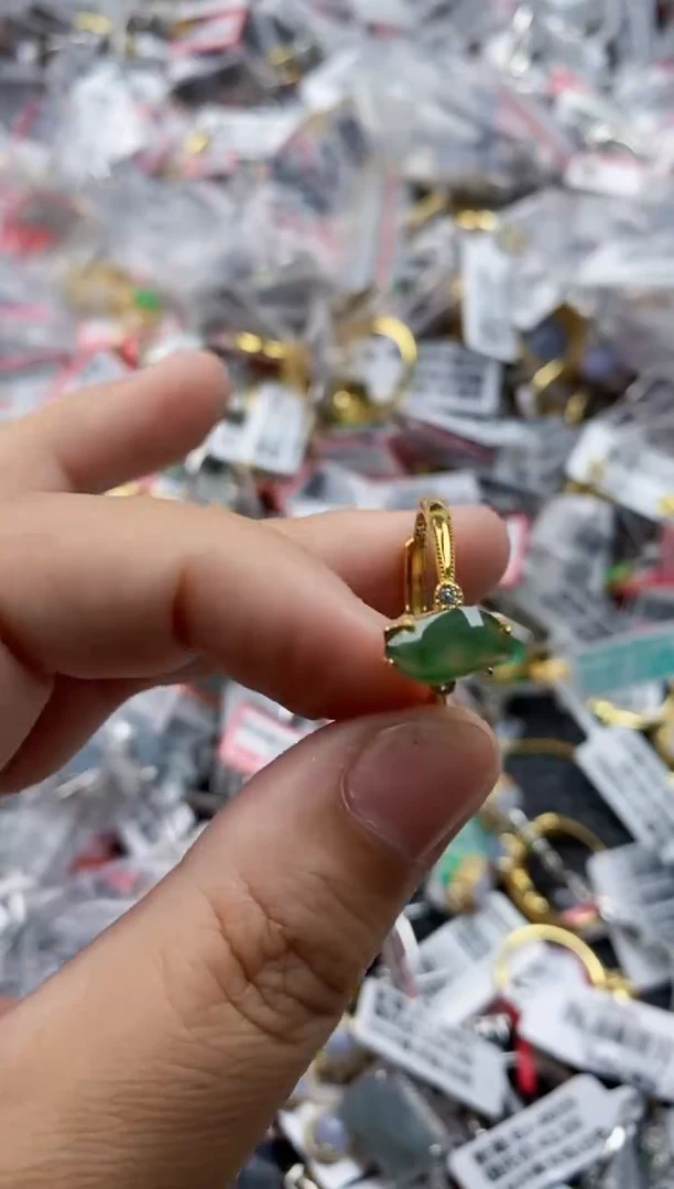 银S925镶嵌戒指翡翠6666    5