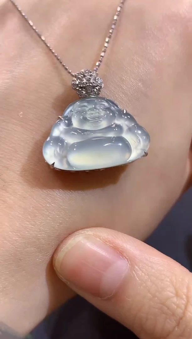 吊坠(不含链)18K金镶嵌翡翠S12