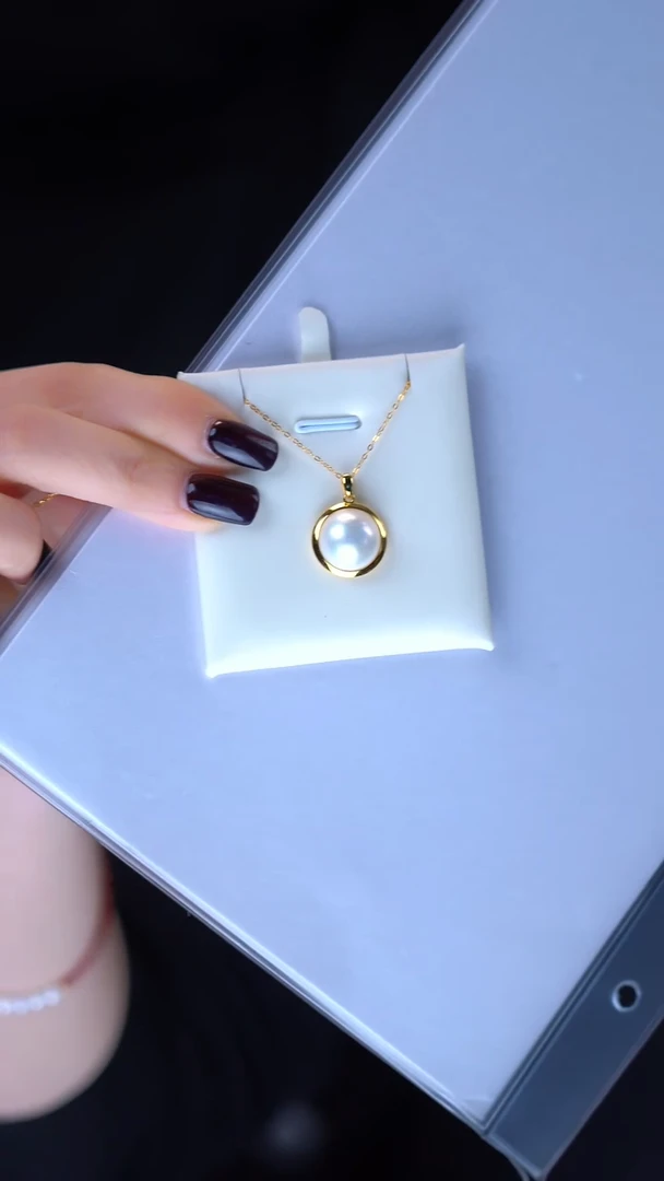 【闪购商品】拼合珍珠（马贝珠）吊坠(赠链)银S925镶嵌马贝