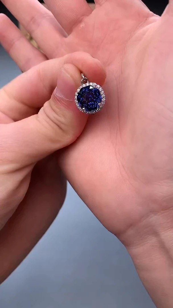 颈饰银S925镶嵌托帕石2222