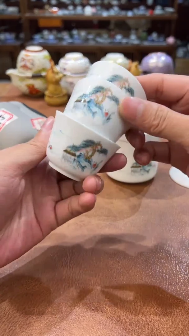 真的很便宜会开片的旅行茶具