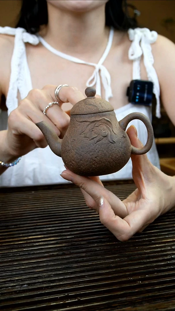 静悟斋老岩泥 黄泥段 青莲梨形壶
