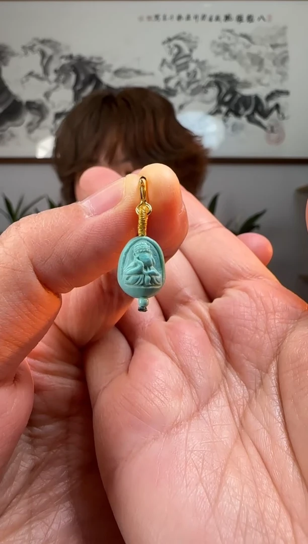 【闪购商品】绿松石提溜银S925镶嵌时尚百搭A1550