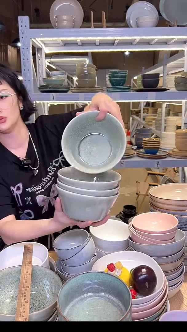 瓷111外贸尾货高温釉下彩陶瓷餐具默认微瑕