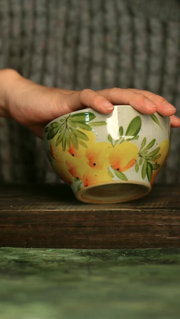 陶瓷青诗集手工手绘瓷器