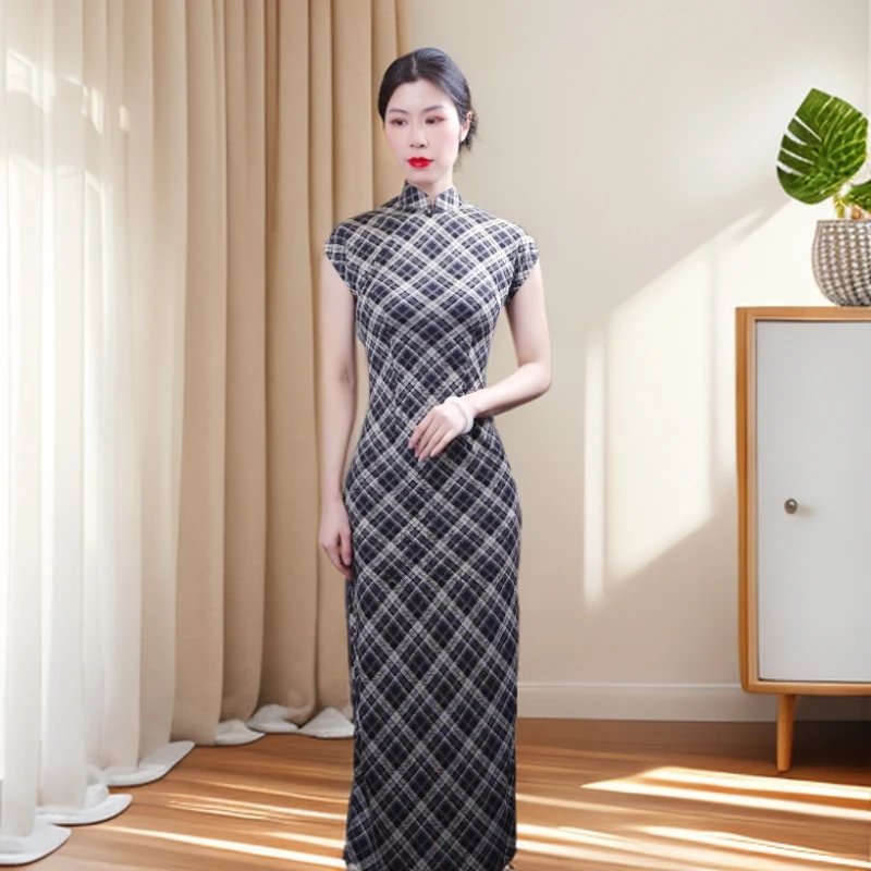 夏雨荷 2025新款改良旗袍气质日常优雅经典旗袍