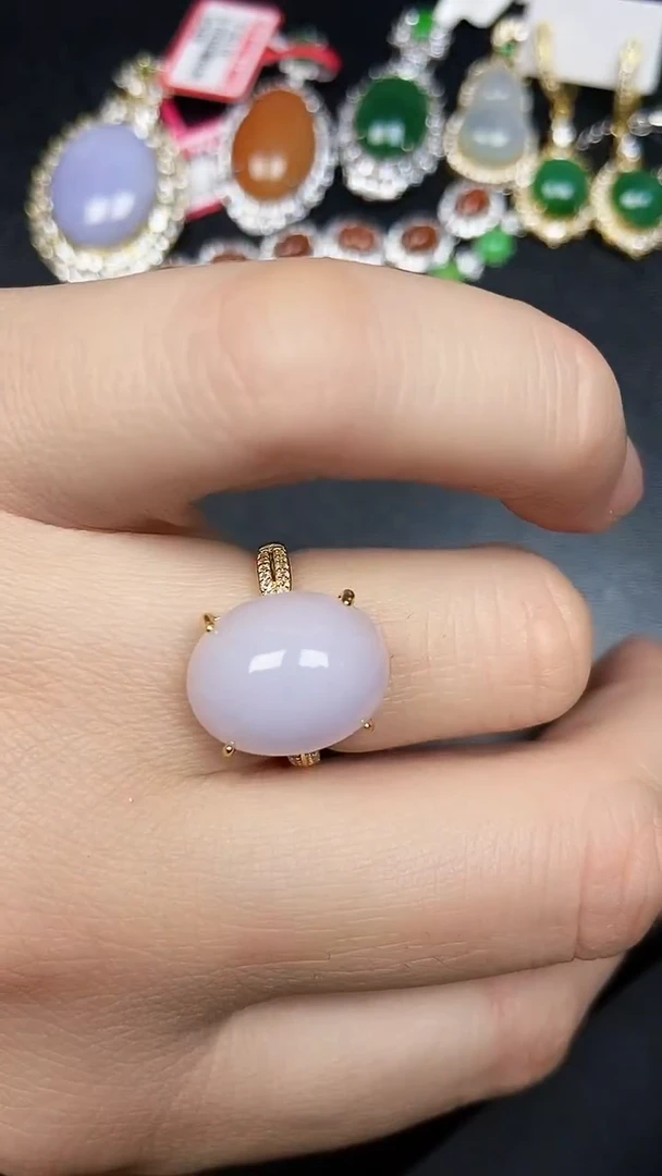 银S925镶嵌戒指翡翠3630