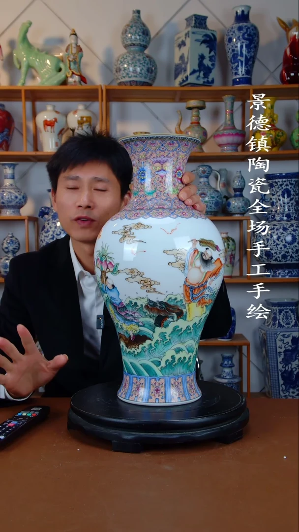 瓶景德镇手工手绘陶瓷摆件84