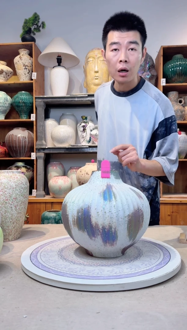 瓶孤品 手工 精品陶瓷花瓶  a646