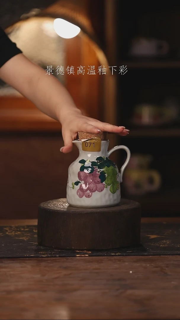 陶瓷景德镇高温釉下手绘陶瓷071