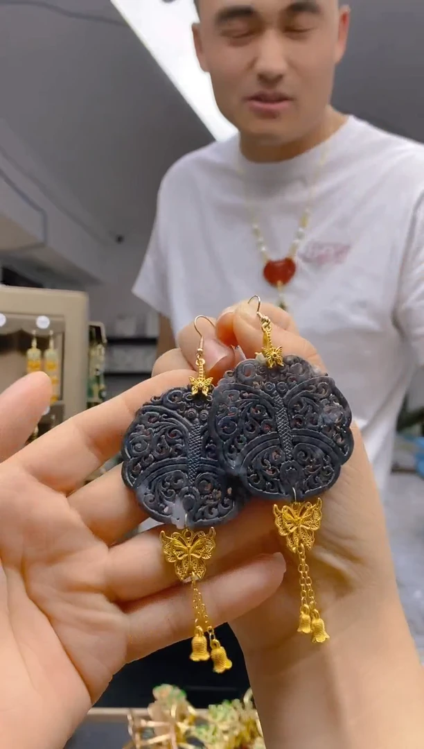 【闪购商品】翡翠耳饰合金072翡翠耳钩