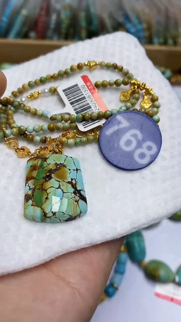 【闪购商品】绿松石项链银S925镶嵌768