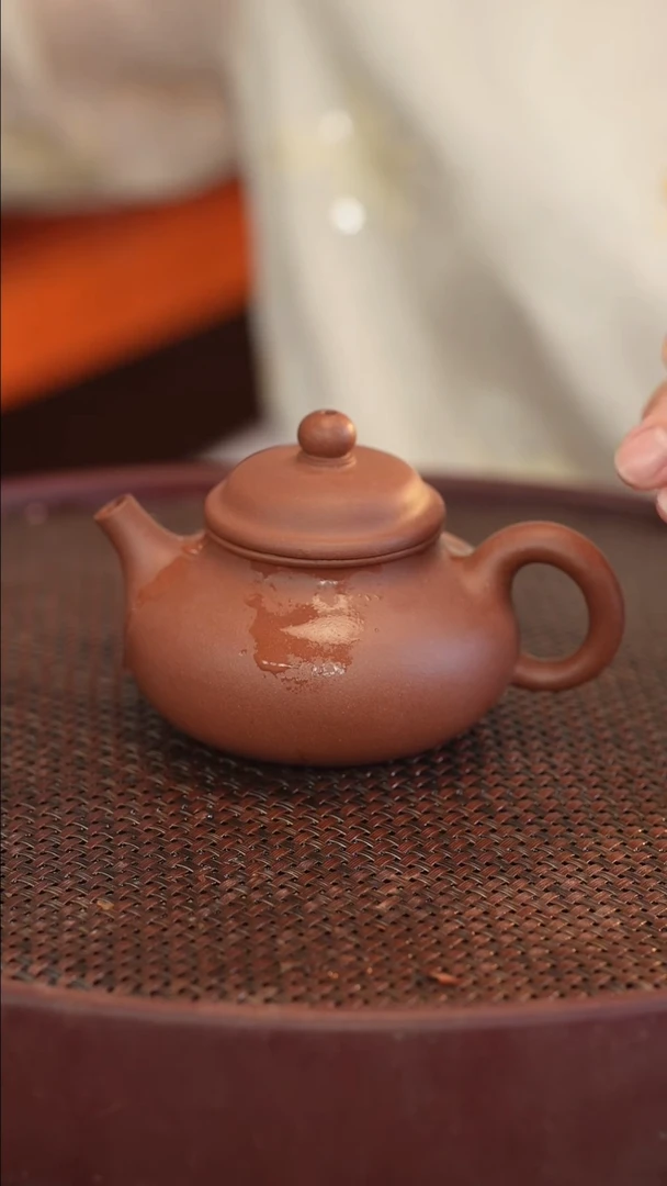 茶壶紫砂容天 紫泥 半手工 210cc