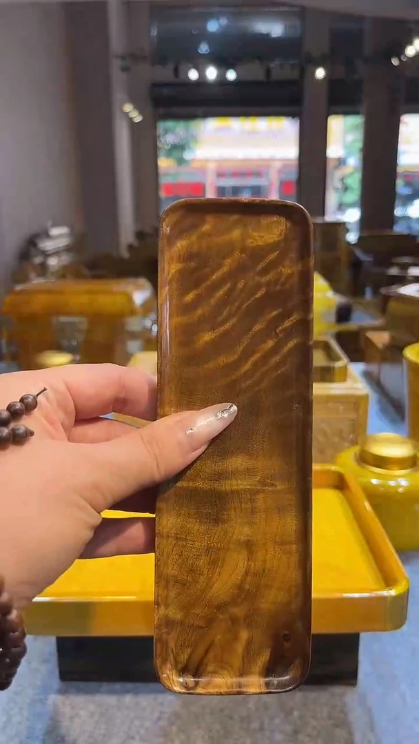 乌木类家具金丝楠木小茶托