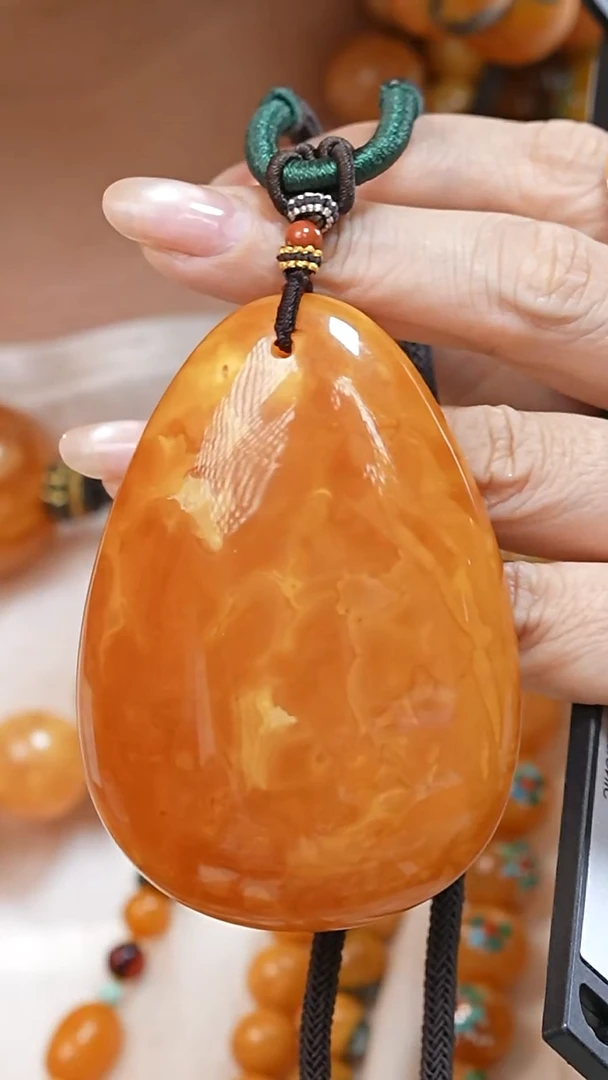 蜜蜡颈饰未镶嵌4443天然蜜蜡珠宝奇石云端妖孽石膏蜡全部保真
